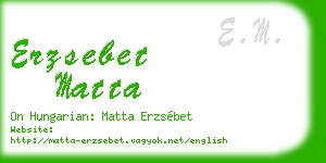 erzsebet matta business card
